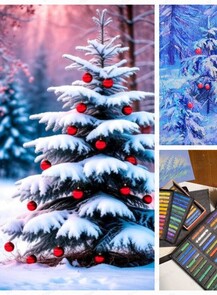 Мастер-класс "Зимняя сказка в смешанной технике"