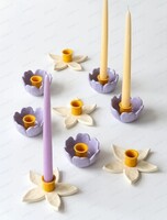 Мастер-класс "Лепим из глины цветочные подсвечники"