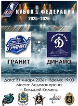 Матч турнира «Кубок Федерации»: Гранит – Динамо