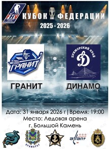 Матч турнира «Кубок Федерации»: Гранит – Динамо