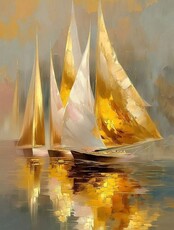 Мастер-класс по акрилу "Золотые паруса"