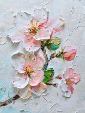 Мастер-класс по объемной живописи "Цвет яблони"