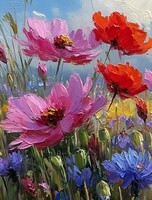 Мастер-класс по маслу "Весна. Цветы"