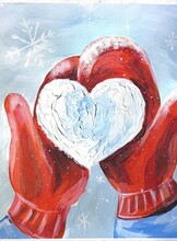 Мастер-класс по живописи текстурной пастой "Валентинка"