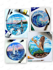 Мастер-класс по росписи магнитов «Любимый город у моря»