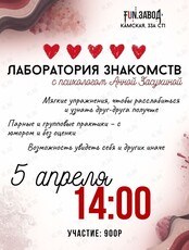Встреча «Лаборатория знакомств» с психологом