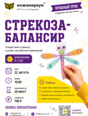 Пробный урок «Стрекоза - Балансир» для дошкольников