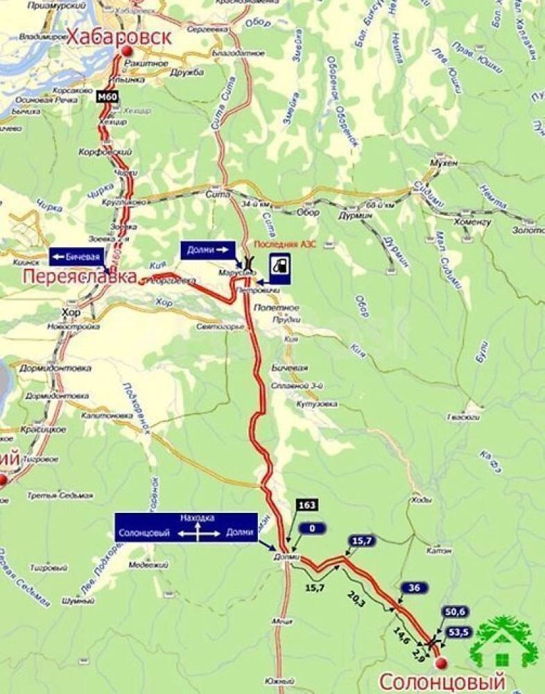 Карта дорог хабаровского