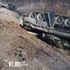 Танк Т-72 перевернулся во время транспортировки техники в районе Бикина (ВИДЕО)