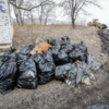 Работники СГТ сгребают мусор с мазутом в мешки — newsvl.ru