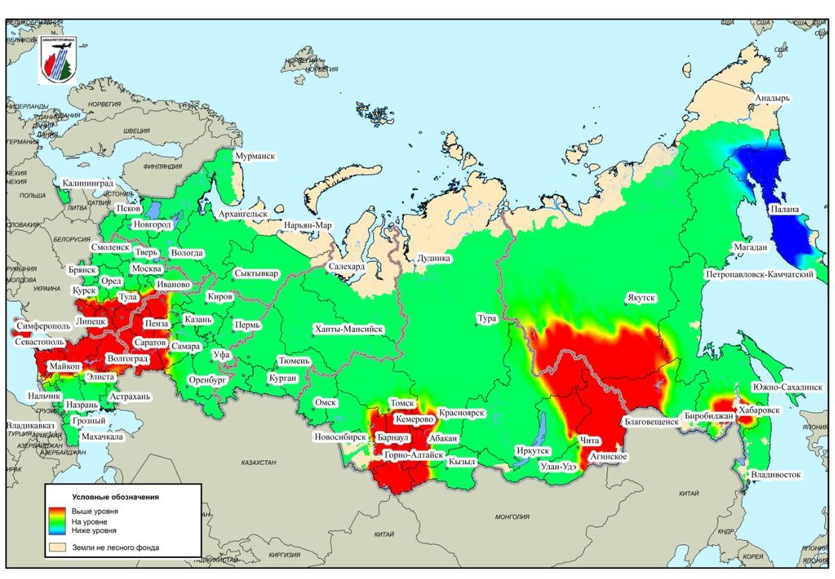 Интерактивная карта лесных пожаров