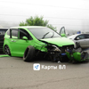 На Невельского Honda Edix протаранил четыре припаркованных автомобиля — пострадал один человек (ФОТО)