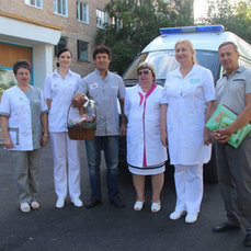 Компания «Ратимир» подарила городской больнице Спасска-Дальнего новый автомобиль скорой помощи