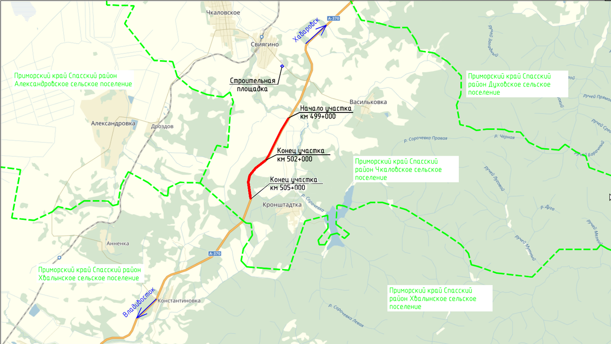 Трасса владивосток хабаровск карта с километрами