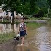 После наводнения никого уже не удивишь прогулкой в шлепках по воде — newsvl.ru