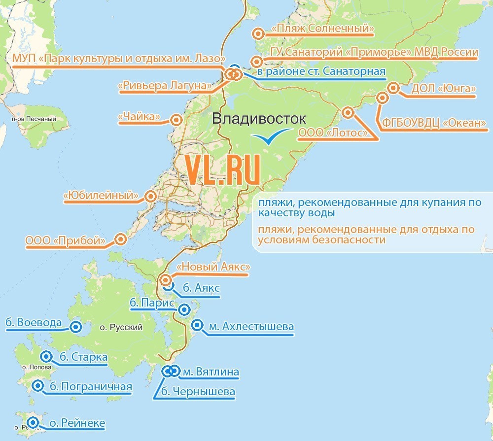 Карта островов приморский край