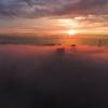 На закате туман окрашивается в огненные краски — newsvl.ru