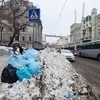 К снежным кучам присоединяются и кучи мусора... — newsvl.ru
