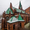 Снег скапливается на крыше Лютеранской церкови Святого Павла — newsvl.ru