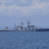 Ракетный крейсер «Варяг» во время подготовки к празднованию Дня ВМФ России в 2011 году — newsvl.ru