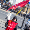 С флагами участники митинга собираются у памятника Ленину — newsvl.ru