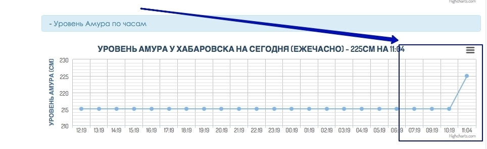 Уровень амура у хабаровска