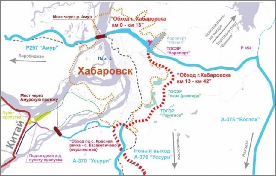 Карта хабаровска автомобильная