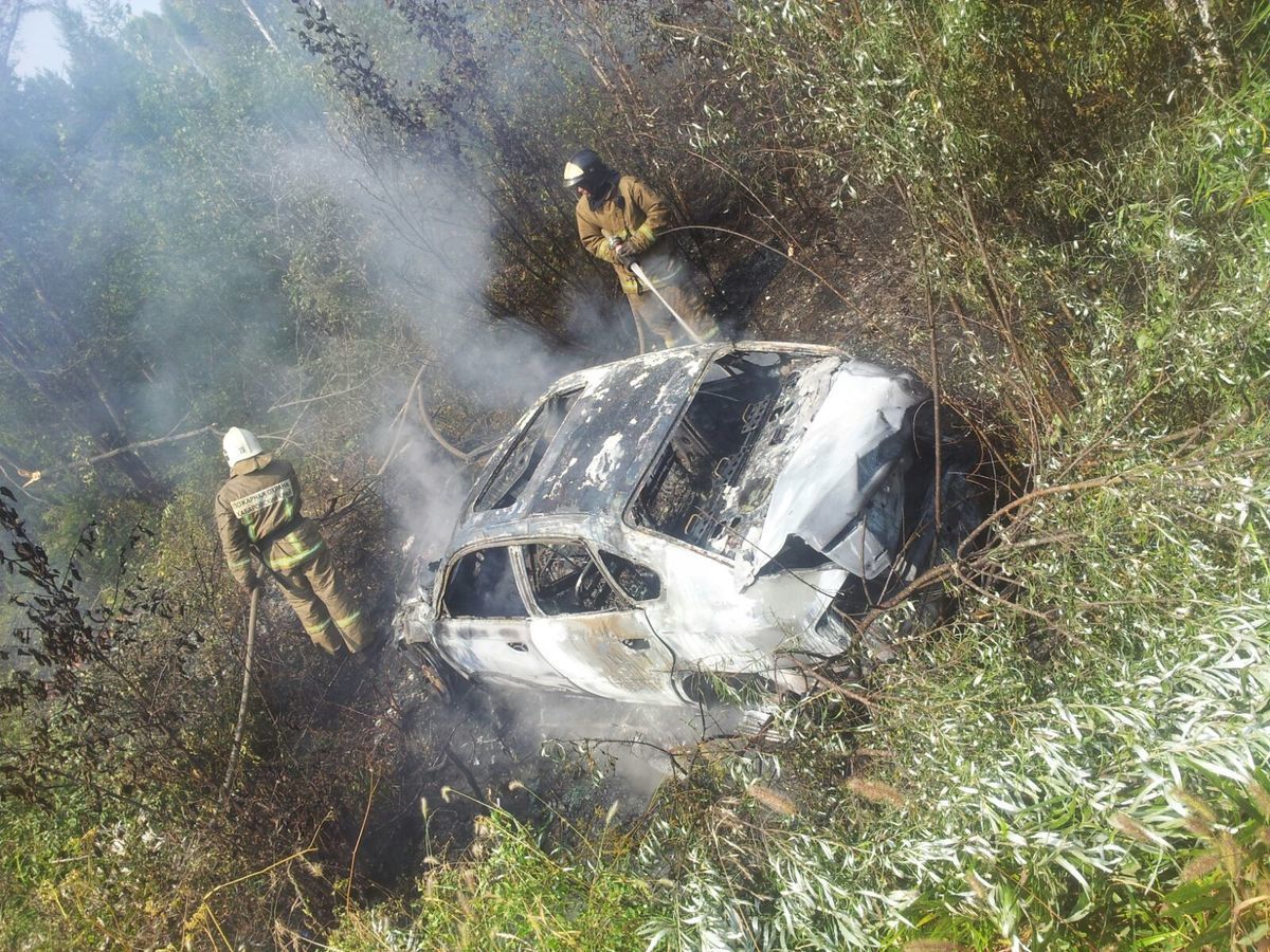 Из-за ДТП на Амурской трассе возник лесной пожар — Новости Хабаровска