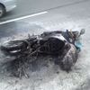 На Некрасовском путепроводе загорелся мотоцикл — newsvl.ru