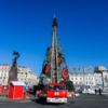 В компании отмечают, что каркас елки они почти собрали, оставалось только повесить звезду и украсить конструкцию — newsvl.ru