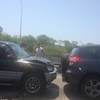 В районе шлагбаума на въезде на Русский мост столкнулись три автомобиля — newsvl.ru