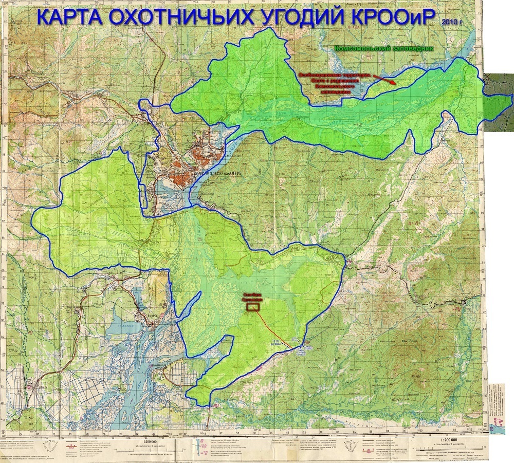 Карта охотугодий красноярского