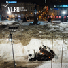 Снег с центральной площади Владивостока вывезут на территорию недостроенного спорткомплекса в Снеговой Пади