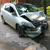 Мотоцикл сгорел, грузовик врезался в бетонный блок, «Жигули» столкнулись с BMW (ФОТО)