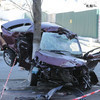 На Фадеева Toyota Axio влетел в дерево, водитель погиб на месте происшествия (ФОТО)