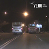 Маршрутный автобус вышел на встречную полосу на Партизанском проспекте (ВИДЕО)