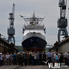 Суперсовременный пограничный корабль береговой охраны спустили на воду во Владивостоке