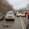 Во Владивостоке столкновение четырех автомобилей спровоцировало масштабную пробку на объездном шоссе (ФОТО)