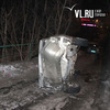 На Баляева автомобиль упал с подпорной стены (ФОТО)