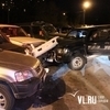 Во Владивостоке побег водителя от сотрудников ДПС завершился массовым столкновением иномарок (ФОТО)
