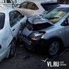 На Первой Речке во Владивостоке девушка спровоцировала аварию из четырех машин (ФОТО)
