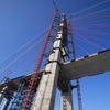 Пилоны Русского моста переросли отметку 300 метров по обе стороны пролива