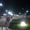 На Набережной тайфуном снесло недавно установленные фонари (ФОТО)