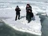 В районе «Моргородка» троих школьников отнесло на льдине в открытое море