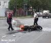 ДТП на Фуникулере с участием Camry и мотоцикла Honda: мотоцикл загорелся (ФОТО)