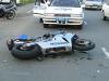 Столкнулись Toyota Cynos и мотоцикл: серьезно пострадал мотоциклист (ФОТО)