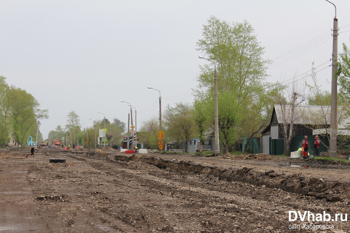 Реконструкция Комшоссе вдоль посёлка Победа в Комсомольске приостановлена  из-за ошибок в проекте (ФОТО; ВИДЕО) — Новости Хабаровска