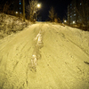 Под снегом в районе улицы Нейбута можно увидеть лед, оставшийся еще с прошлого снегопада — newsvl.ru