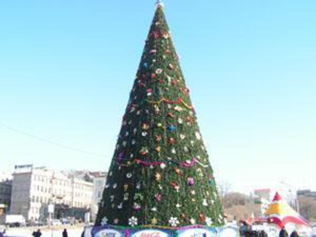 Какие ёлки украшали центральную площадь Владивостока в разные годы (ФОТО) –  Новости Владивостока на VL.ru