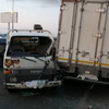 Три грузовика столкнулись на трассе Седанка – Патрокл по вине четвертого (ФОТО)